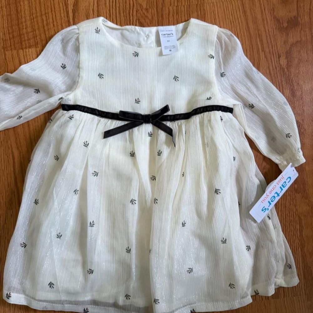Carter-s Women's White and Cream Dress